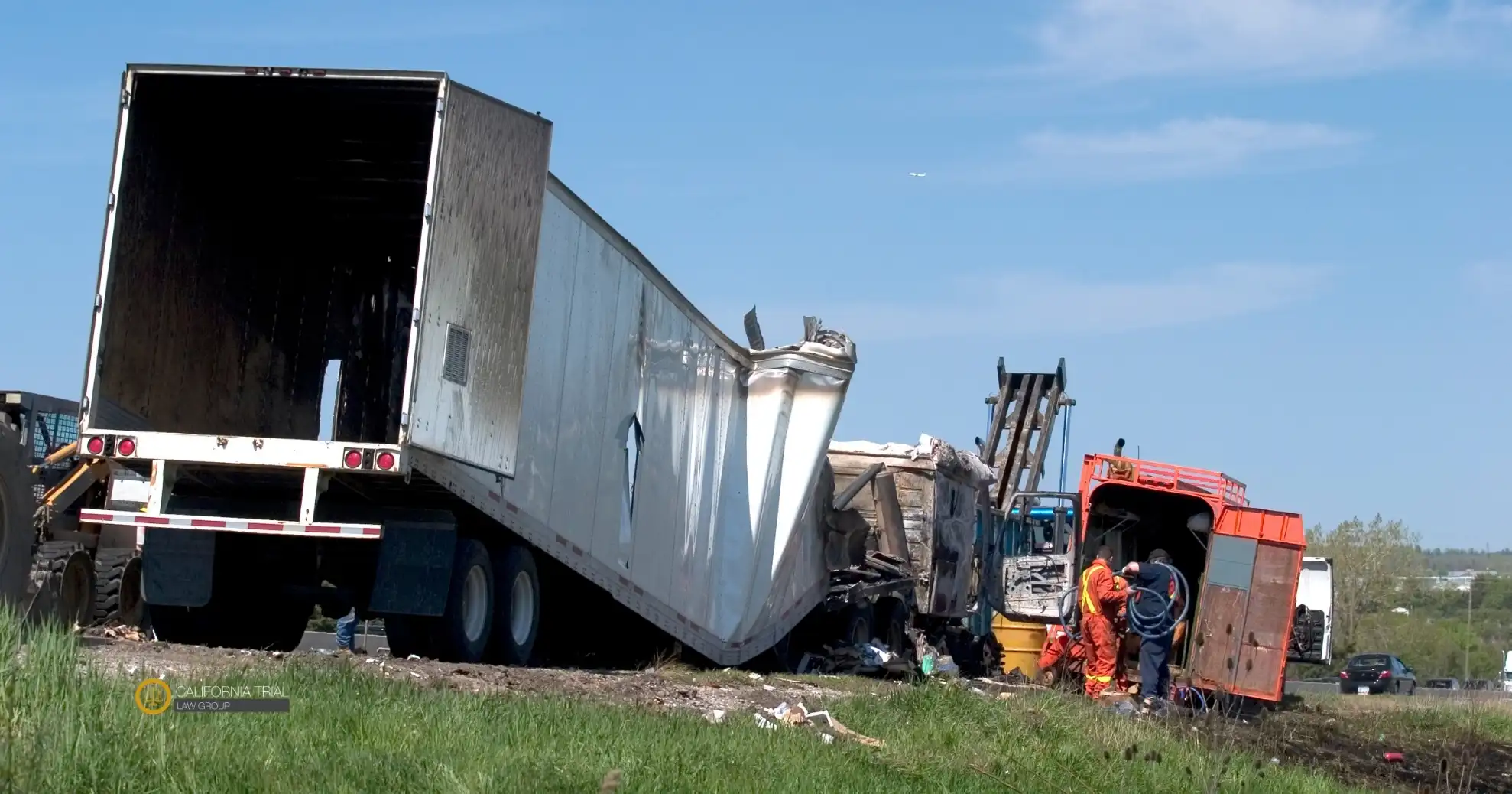 truck accident on the freeway
