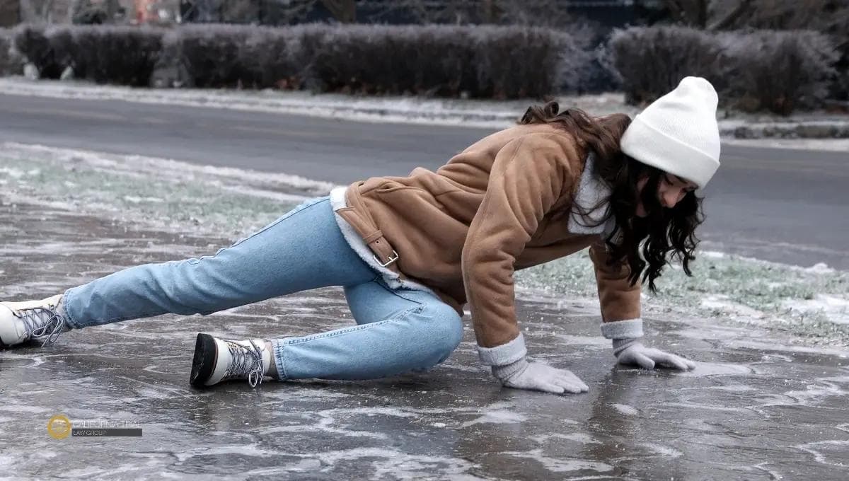 Slip and fall in the sidewalk
