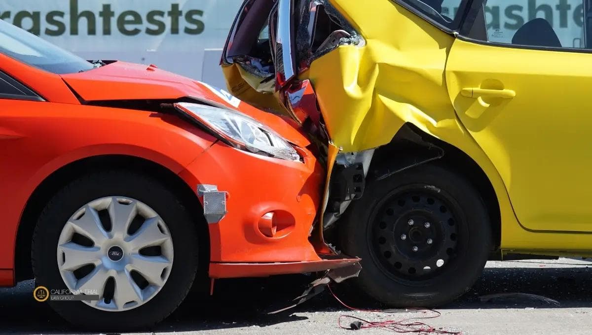 Rear-end car accident in California