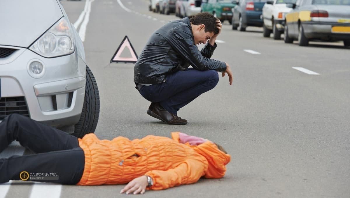 Car vs pedestrian accident