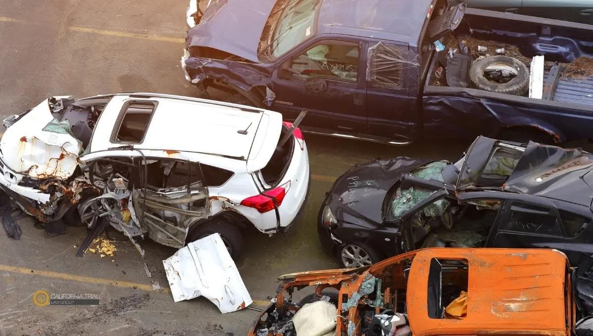 Multi-Vehicle accident in California highway