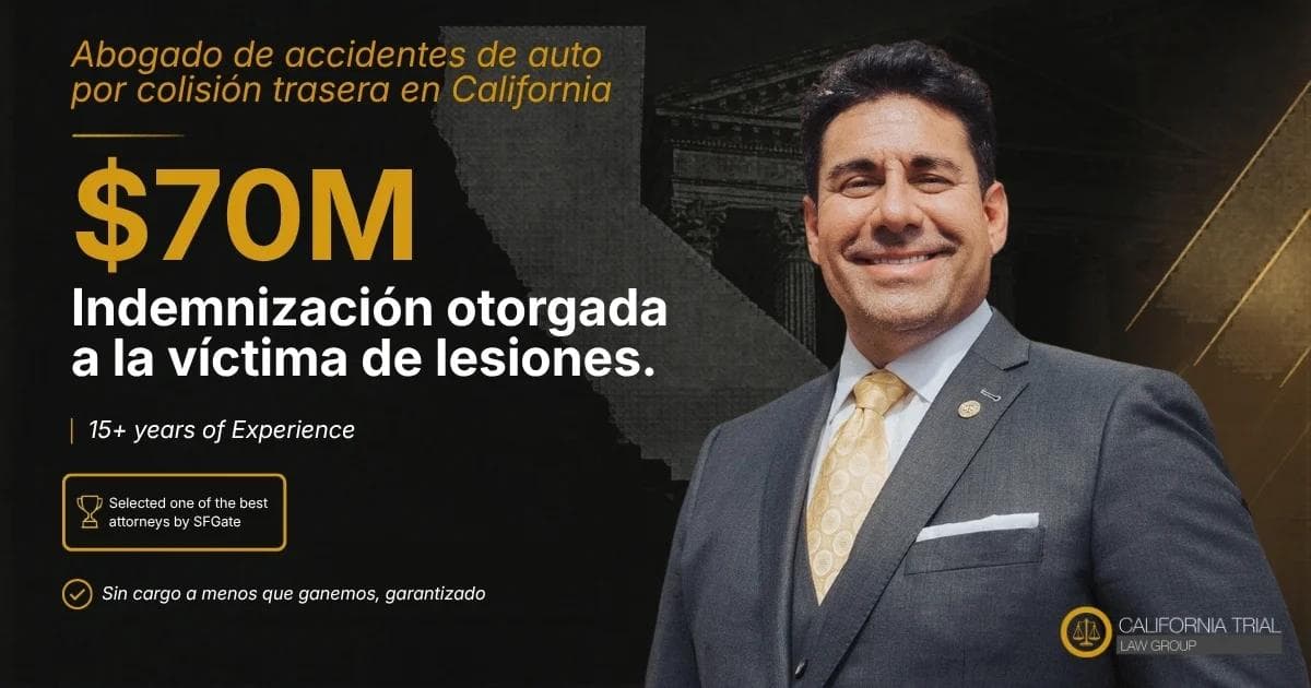 Abogado de accidentes de auto por colisión trasera en California